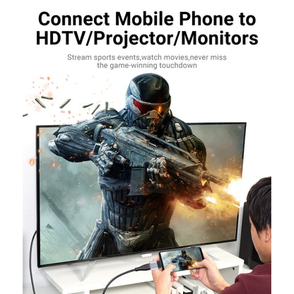 Type-C Male Connector To HDMI Version 2.0 Adapter,Supports 3D Visual Effects by buy2fix