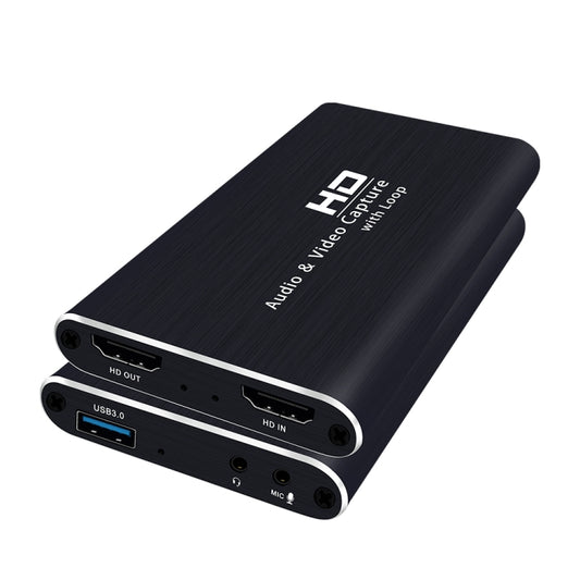 Z34 HDMI Female + Mic to HDMI Female + Audio + USB HD Video & Audio Capture Card with Loop - Video Capture Solutions by buy2fix | Online Shopping UK | buy2fix