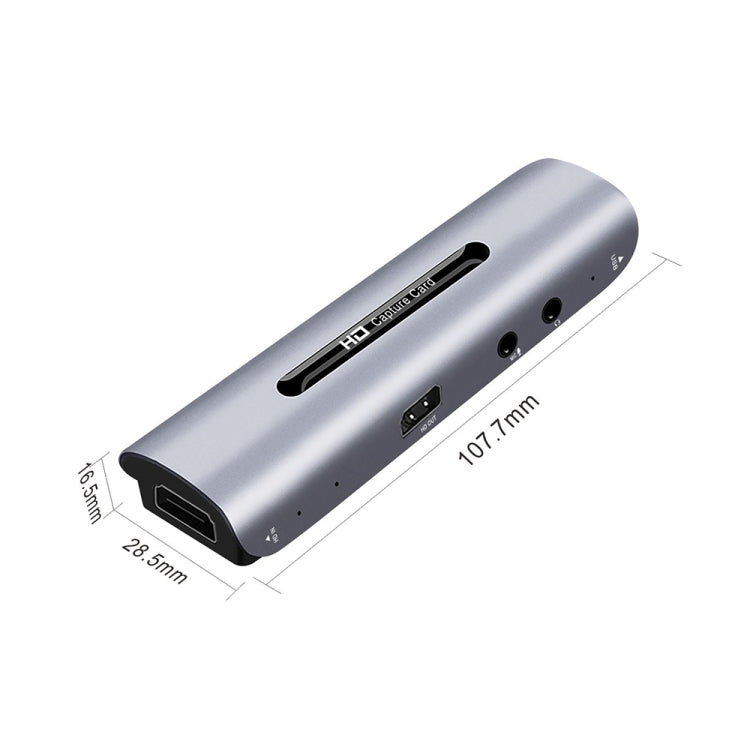Z35 HDMI Female + Mic to HDMI Female + Audio + USB HD Video & Audio Capture Card with Loop - Video Capture Solutions by buy2fix | Online Shopping UK | buy2fix