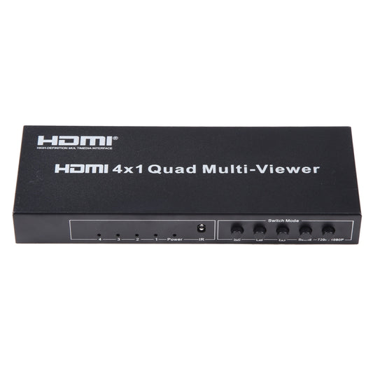 4 in 1 Out HDMI Quad Multi-viewer with Seamless Switcher, EU Plug - Switch by buy2fix | Online Shopping UK | buy2fix
