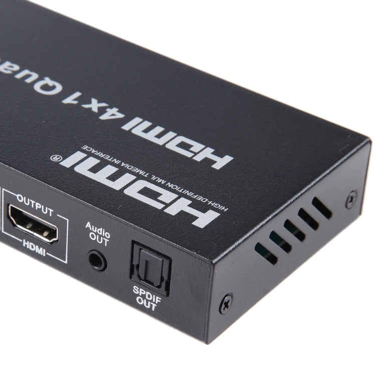 4 in 1 Out HDMI Quad Multi-viewer with Seamless Switcher, EU Plug - Switch by buy2fix | Online Shopping UK | buy2fix