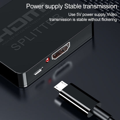 1x2 Mini HDMI Amplifier Splitter, Support 3D & 4K x 2K (Black) by buy2fix