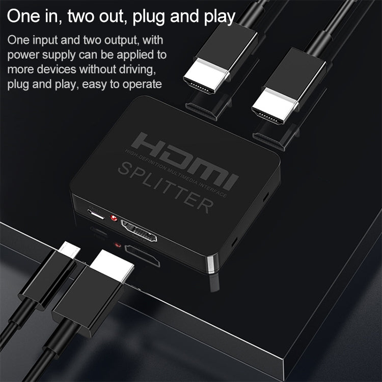 1x2 Mini HDMI Amplifier Splitter, Support 3D & 4K x 2K (White) by buy2fix