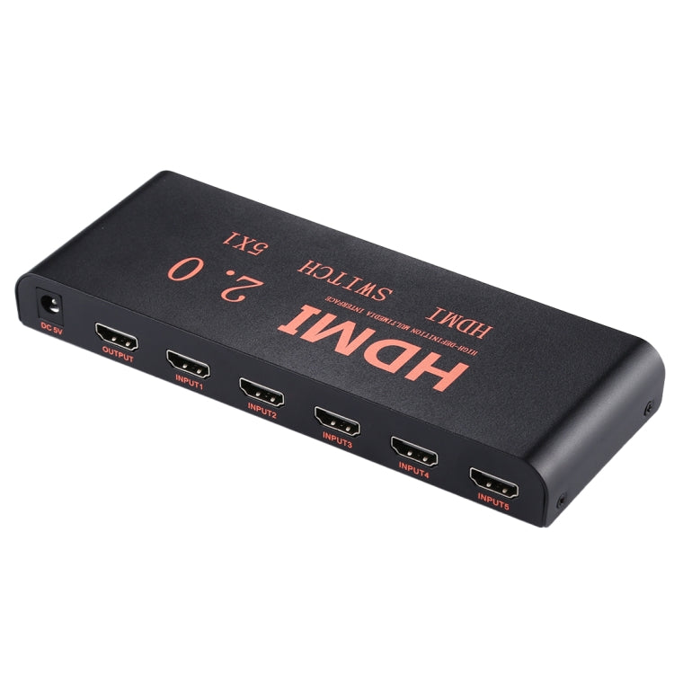 5X1 4K/60Hz HDMI 2.0 Switch with Remote Control, EU Plug by buy2fix