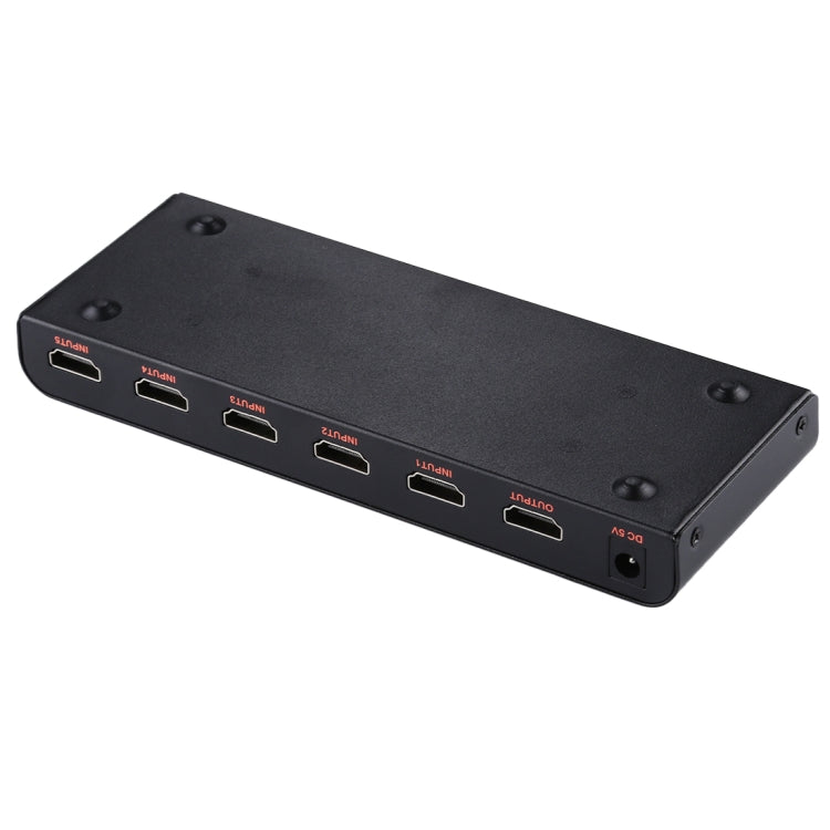 5X1 4K/60Hz HDMI 2.0 Switch with Remote Control, EU Plug by buy2fix