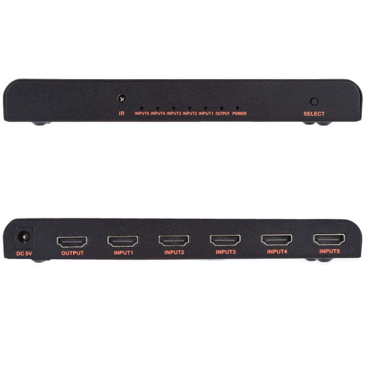 5X1 4K/60Hz HDMI 2.0 Switch with Remote Control, EU Plug by buy2fix