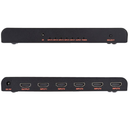 5X1 4K/60Hz HDMI 2.0 Switch with Remote Control, EU Plug by buy2fix