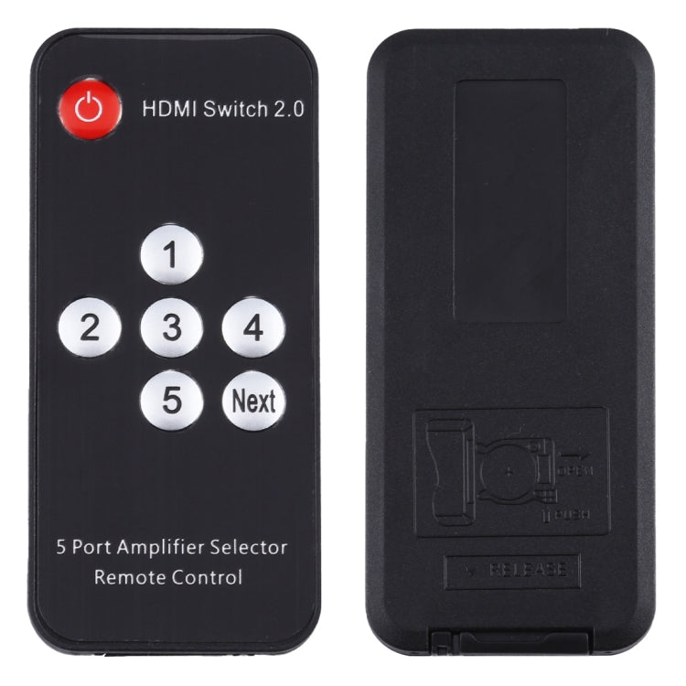 5X1 4K/60Hz HDMI 2.0 Switch with Remote Control, EU Plug by buy2fix