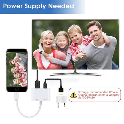 E-Gin-LTH-002 8 Pin Digital AV to HDMI Adapter + USB Charging Port for 1080P HD TV Display Screen Device - Converter & Adapter by buy2fix | Online Shopping UK | buy2fix