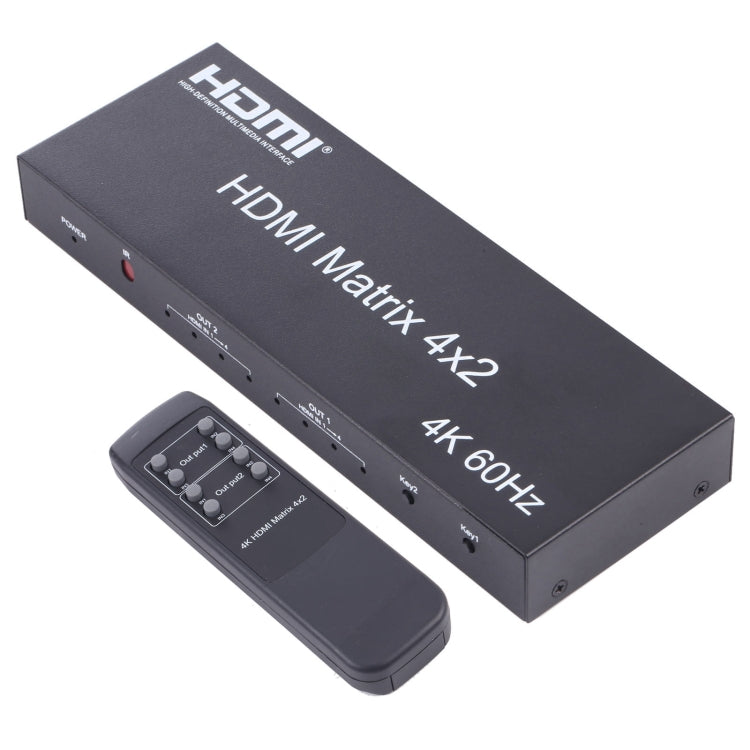 HDMI 4x2 Matrix Switcher / Splitter with Remote Controller, Support ARC / MHL / 4Kx2K / 3D, 4 Ports HDMI Input, 2 Ports HDMI Output - Switch by buy2fix | Online Shopping UK | buy2fix