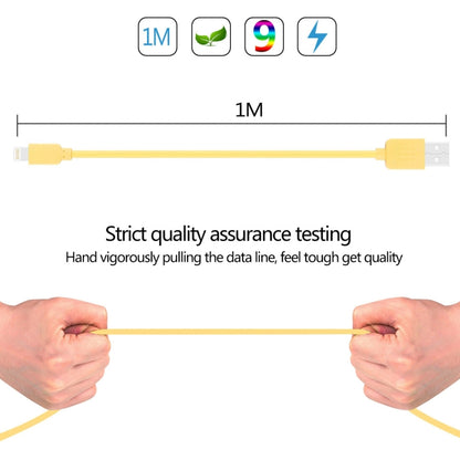 HAWEEL 1m High Speed 35 Cores 8 Pin to USB Sync Charging Cable for iPhone, iPad(Yellow) by buy2fix