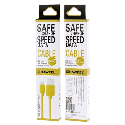 HAWEEL 1m High Speed 35 Cores 8 Pin to USB Sync Charging Cable for iPhone, iPad(Yellow) by buy2fix