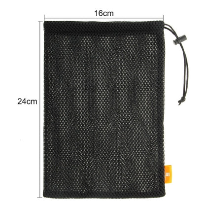 HAWEEL Nylon Mesh Drawstring Pouch Bag with Stay Cord for up to 7.9 inch Screen iPad and Tablet, Size: 24cm x 16cm(Black) - iPad Mini 4 & 3 & 2 & 1 Cases by HAWEEL | Online Shopping UK | buy2fix