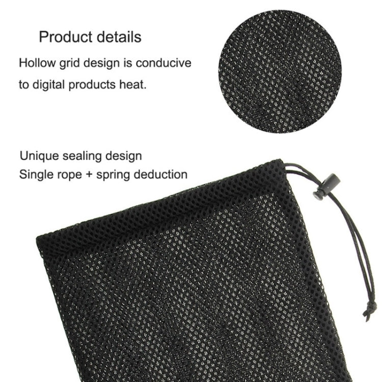 HAWEEL Nylon Mesh Drawstring Pouch Bag with Stay Cord for up to 7.9 inch Screen iPad and Tablet, Size: 24cm x 16cm(Black) - iPad Mini 4 & 3 & 2 & 1 Cases by HAWEEL | Online Shopping UK | buy2fix
