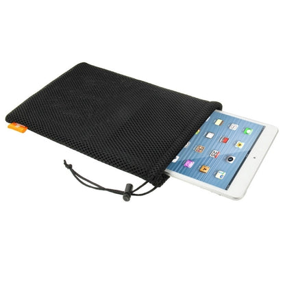 HAWEEL Nylon Mesh Drawstring Pouch Bag with Stay Cord for up to 7.9 inch Screen iPad and Tablet, Size: 24cm x 16cm(Black) - iPad Mini 4 & 3 & 2 & 1 Cases by HAWEEL | Online Shopping UK | buy2fix
