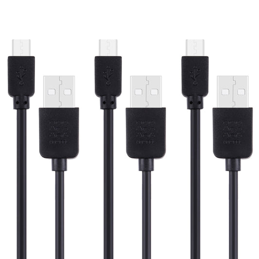 3 PCS HAWEEL 1m High Speed Micro USB to USB Data Sync Charging Cable Kits For Galaxy, Huawei, Xiaomi, LG, HTC and other Smart Phones by buy2fix