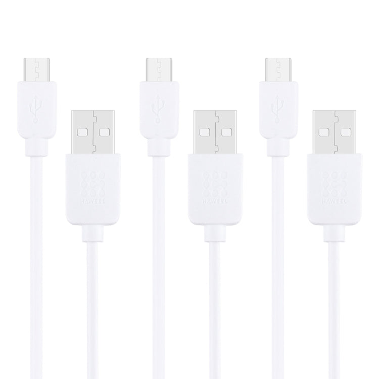 3 PCS HAWEEL 1m High Speed Micro USB to USB Data Sync Charging Cable Kits, For Samsung, Huawei, Xiaomi, LG, HTC and other Smartphones by buy2fix