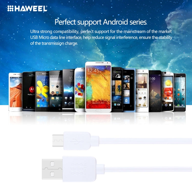 3 PCS HAWEEL 1m High Speed Micro USB to USB Data Sync Charging Cable Kits, For Samsung, Huawei, Xiaomi, LG, HTC and other Smartphones by buy2fix