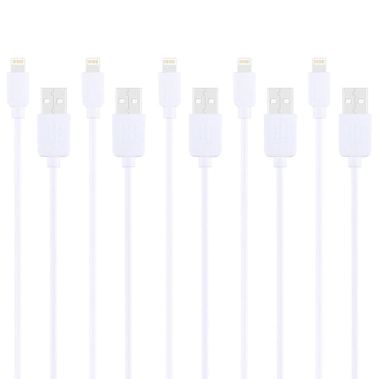 5 PCS HAWEEL 1m High Speed 8 pin to USB Sync and Charging Cable Kit for iPhone, iPad(White) - Normal Style Cable by buy2fix | Online Shopping UK | buy2fix