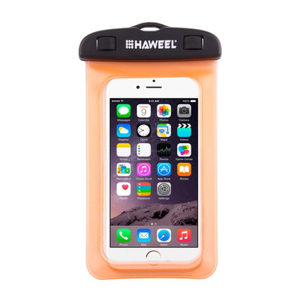 HAWEEL Transparent Universal Waterproof Bag with Lanyard for iPhone, Galaxy, Huawei, Xiaomi, LG, HTC and Other Smart Phones(Orange) - More iPhone Cases by HAWEEL | Online Shopping UK | buy2fix