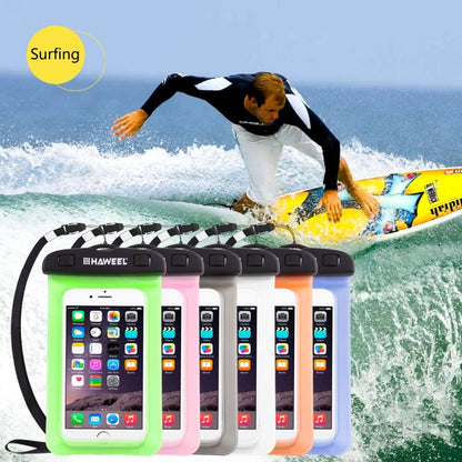 HAWEEL Transparent Universal Waterproof Bag with Lanyard for iPhone, Galaxy, Huawei, Xiaomi, LG, HTC and Other Smart Phones(Orange) - More iPhone Cases by HAWEEL | Online Shopping UK | buy2fix