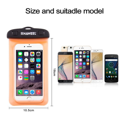 HAWEEL Transparent Universal Waterproof Bag with Lanyard for iPhone, Galaxy, Huawei, Xiaomi, LG, HTC and Other Smart Phones(Orange) - More iPhone Cases by HAWEEL | Online Shopping UK | buy2fix