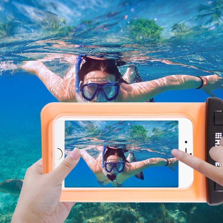 HAWEEL Transparent Universal Waterproof Bag with Lanyard for iPhone, Galaxy, Huawei, Xiaomi, LG, HTC and Other Smart Phones(Orange) - More iPhone Cases by HAWEEL | Online Shopping UK | buy2fix