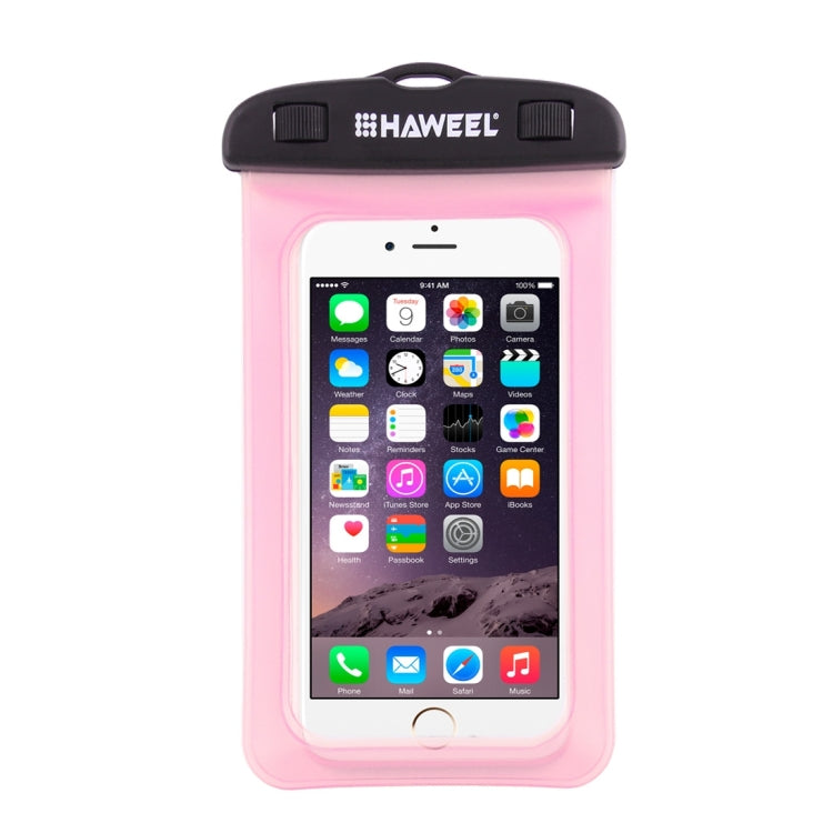 HAWEEL Transparent Universal Waterproof Bag with Lanyard for iPhone, Galaxy, Huawei, Xiaomi, LG, HTC and Other Smart Phones(Pink) - More iPhone Cases by HAWEEL | Online Shopping UK | buy2fix