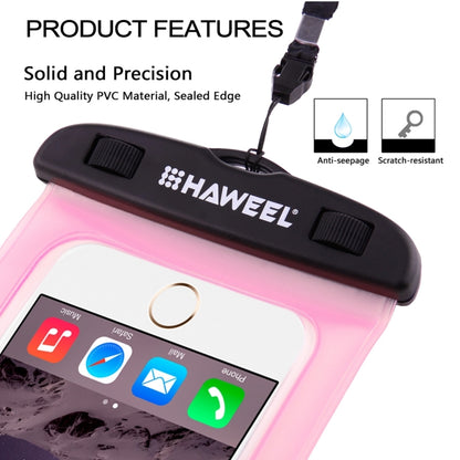 HAWEEL Transparent Universal Waterproof Bag with Lanyard for iPhone, Galaxy, Huawei, Xiaomi, LG, HTC and Other Smart Phones(Pink) - More iPhone Cases by HAWEEL | Online Shopping UK | buy2fix