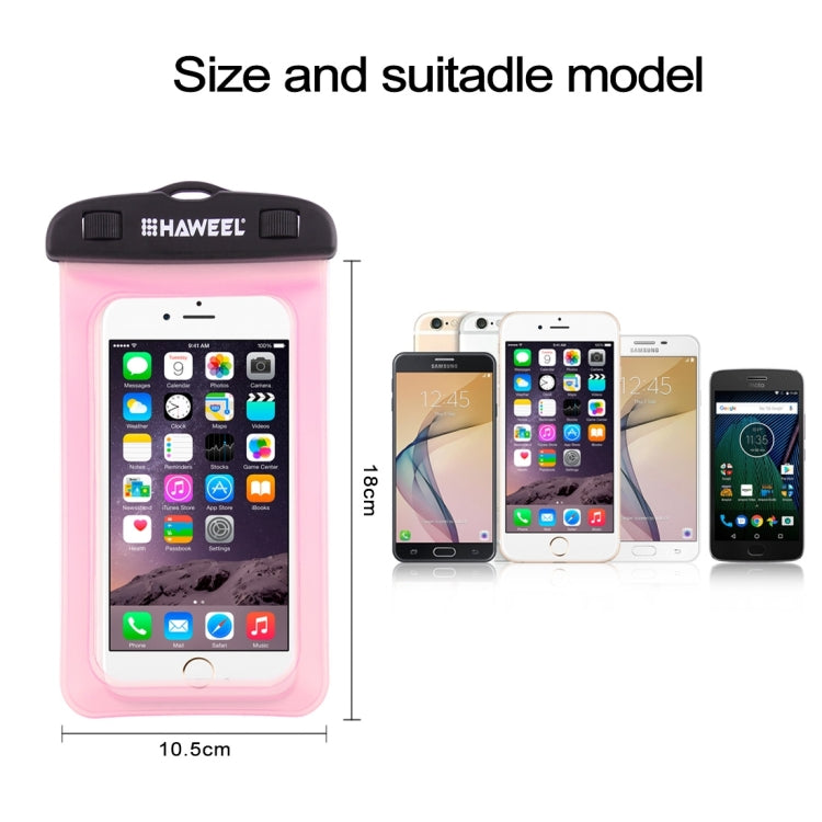 HAWEEL Transparent Universal Waterproof Bag with Lanyard for iPhone, Galaxy, Huawei, Xiaomi, LG, HTC and Other Smart Phones(Pink) - More iPhone Cases by HAWEEL | Online Shopping UK | buy2fix