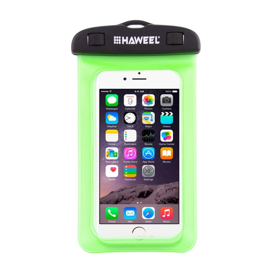 HAWEEL Transparent Universal Waterproof Bag with Lanyard for iPhone, Galaxy, Huawei, Xiaomi, LG, HTC and Other Smart Phones(Green) - More iPhone Cases by HAWEEL | Online Shopping UK | buy2fix