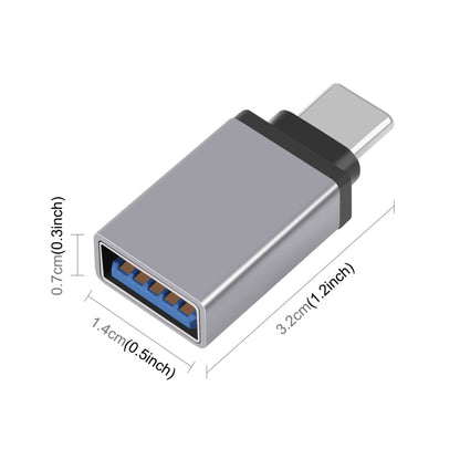 HAWEEL USB-C / Type-C Male to USB 3.0 Female OTG Data Transmission Adapter(Grey) by buy2fix