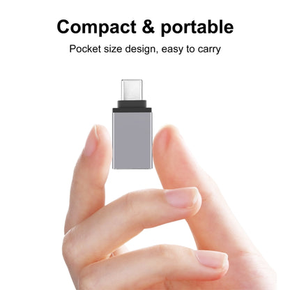 HAWEEL USB-C / Type-C Male to USB 3.0 Female OTG Data Transmission Adapter(Grey) by buy2fix