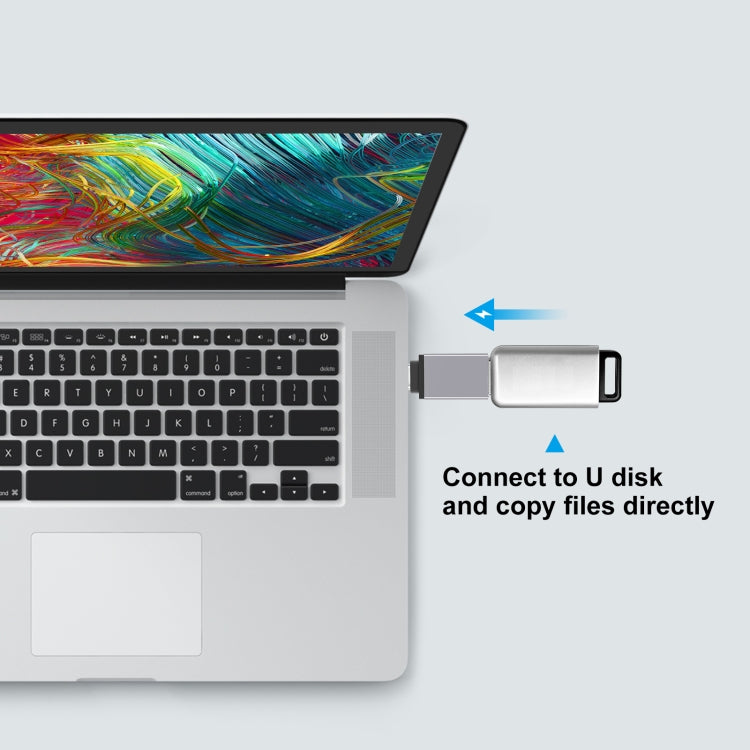 HAWEEL USB-C / Type-C Male to USB 3.0 Female OTG Data Transmission Adapter(Grey) by buy2fix