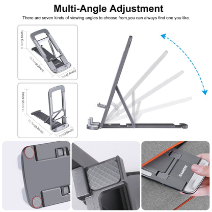 HAWEEL Adjustable Lifting Folding Live Broadcast Aluminum Alloy Desktop Holder(Dark Gray) - Stand by buy2fix | Online Shopping UK | buy2fix