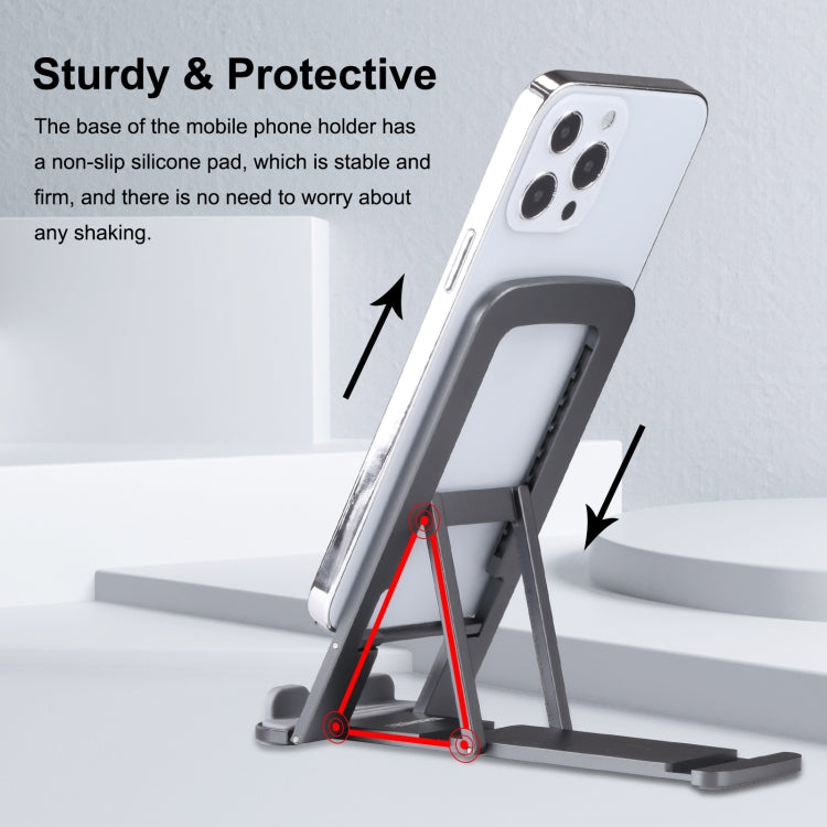 HAWEEL Adjustable Lifting Folding Live Broadcast Aluminum Alloy Desktop Holder(Dark Gray) - Stand by buy2fix | Online Shopping UK | buy2fix