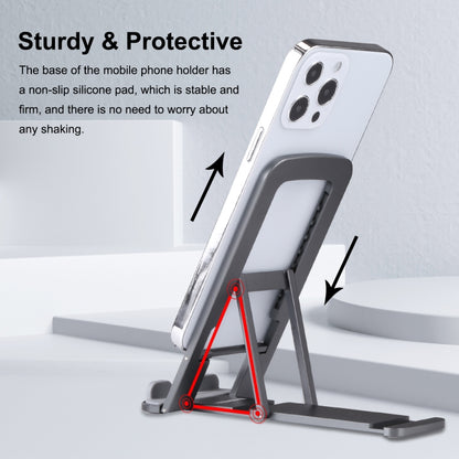 HAWEEL Adjustable Lifting Folding Live Broadcast Aluminum Alloy Desktop Holder(Dark Gray) - Stand by buy2fix | Online Shopping UK | buy2fix