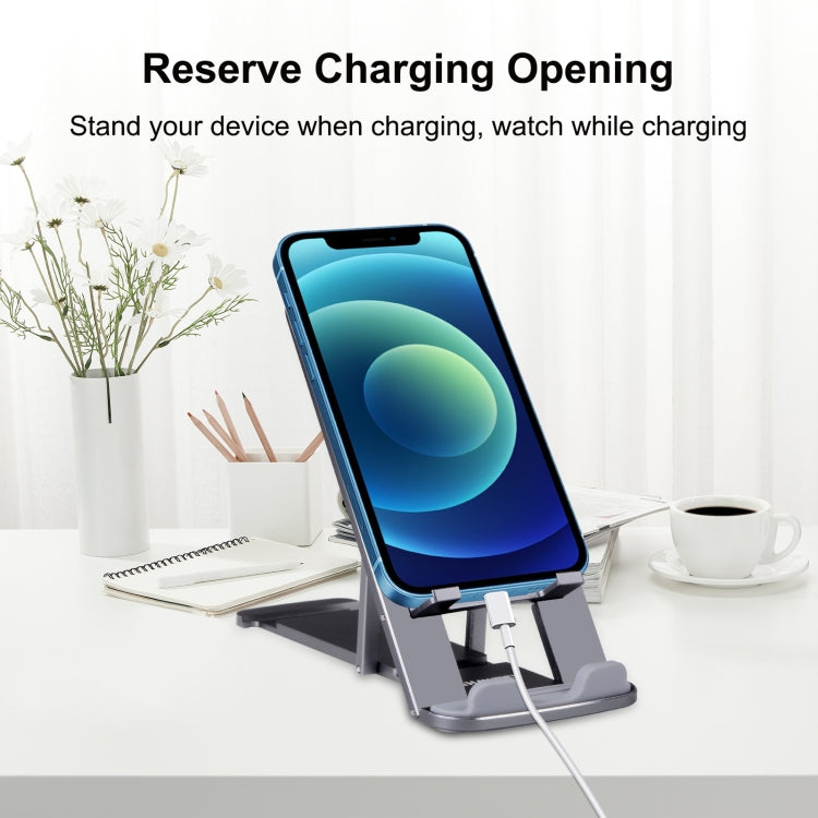 HAWEEL Adjustable Lifting Folding Live Broadcast Aluminum Alloy Desktop Holder(Dark Gray) - Stand by buy2fix | Online Shopping UK | buy2fix
