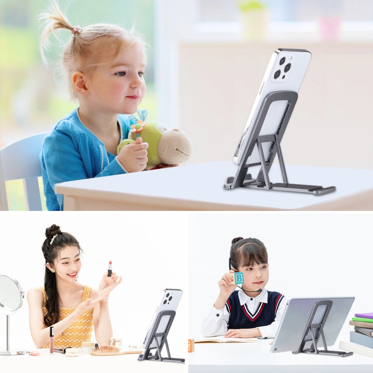 HAWEEL Adjustable Lifting Folding Live Broadcast Aluminum Alloy Desktop Holder(Dark Gray) - Stand by buy2fix | Online Shopping UK | buy2fix