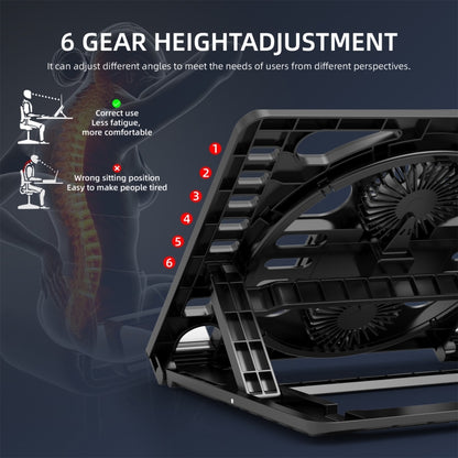 Gaming RGB Laptop Cooler Desk Stand - Laptop Stand by buy2fix | Online Shopping UK | buy2fix