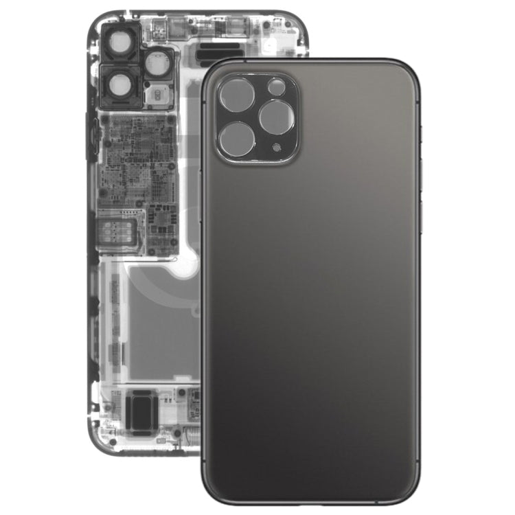 Glass Battery Back Cover for iPhone 11 Pro Max(Black) by buy2fix