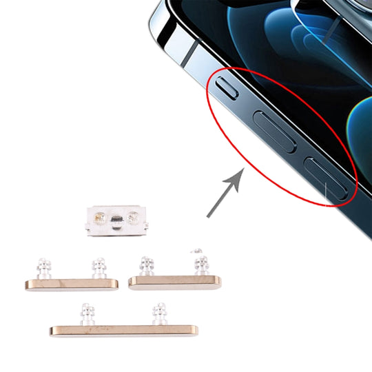 Bouton d'alimentation et bouton de contrôle du volume pour iPhone 12 Pro (or)