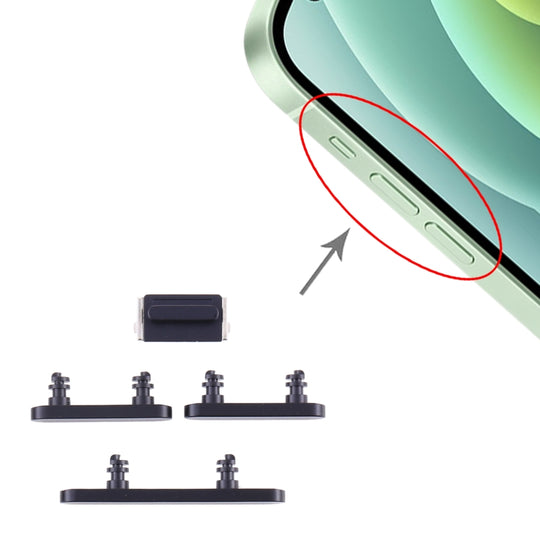 Bouton d'alimentation et bouton de contrôle du volume pour iPhone 12 (noir)