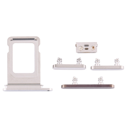 SIM Card Tray + Side Keys for iPhone 12 Pro(White) - Metal Parts by buy2fix | Online Shopping UK | buy2fix