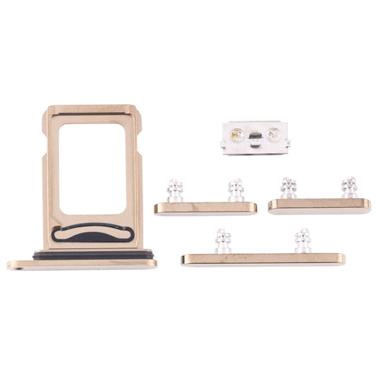 SIM Card Tray + SIM Card Tray + Side Keys for iPhone 12 Pro(Gold) - Metal Parts by buy2fix | Online Shopping UK | buy2fix