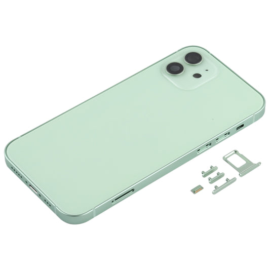 Back Housing Cover with SIM Card Tray & Side  Keys & Camera Lens for iPhone 12(Green) - Back Cover by buy2fix | Online Shopping UK | buy2fix