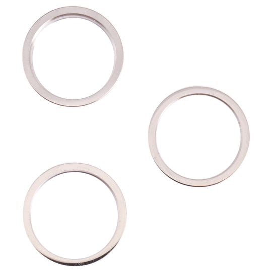 3 PCS Caméra Arrière Lentille En Verre En Métal Extérieur Protecteur Cerceau Anneau pour iPhone 13 Pro Max (Blanc)