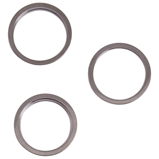 3 PCS Rückkamera Glaslinse Metall Außenschutz Hoop Ring für iPhone 13 Pro (Schwarz)