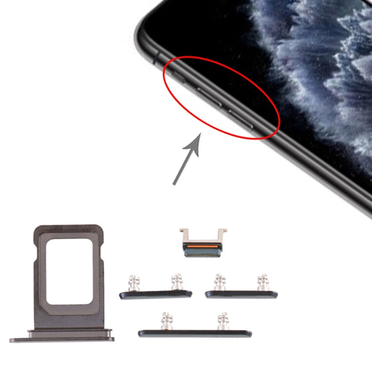 SIM-Kartenfach + Seitentaste für iPhone 11 Pro / 11 Pro Max (Grün)