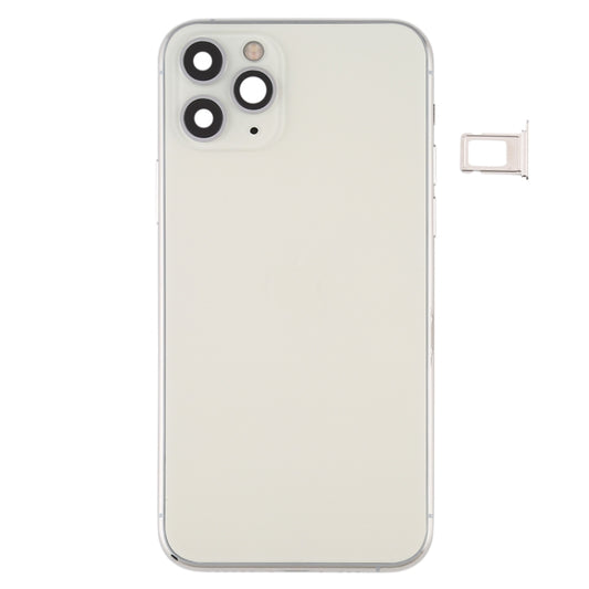 Battery Back Cover (with Side Keys & Card Tray & Power + Volume Flex Cable & Wireless Charging Module) for iPhone 11 Pro Max(Silver) - Back Cover by buy2fix | Online Shopping UK | buy2fix